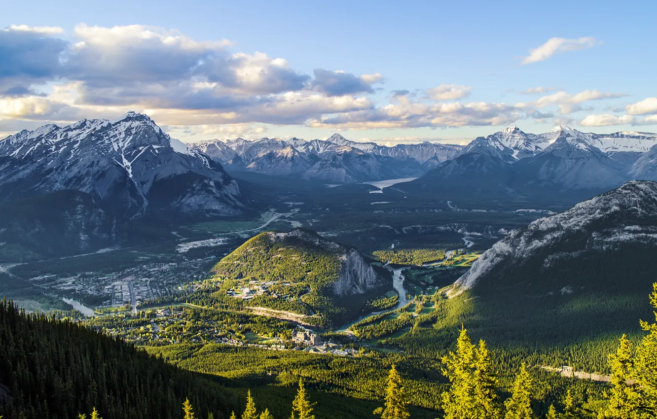 Photo wallpaper mountains, Canada, Albert, Banff National Park, Alberta, Canada, Banff