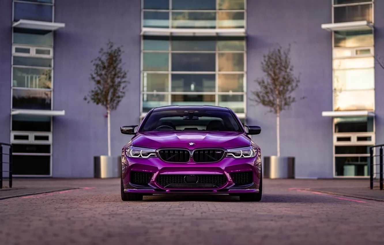 Photo wallpaper BMW, Purple, Front, Face, F90