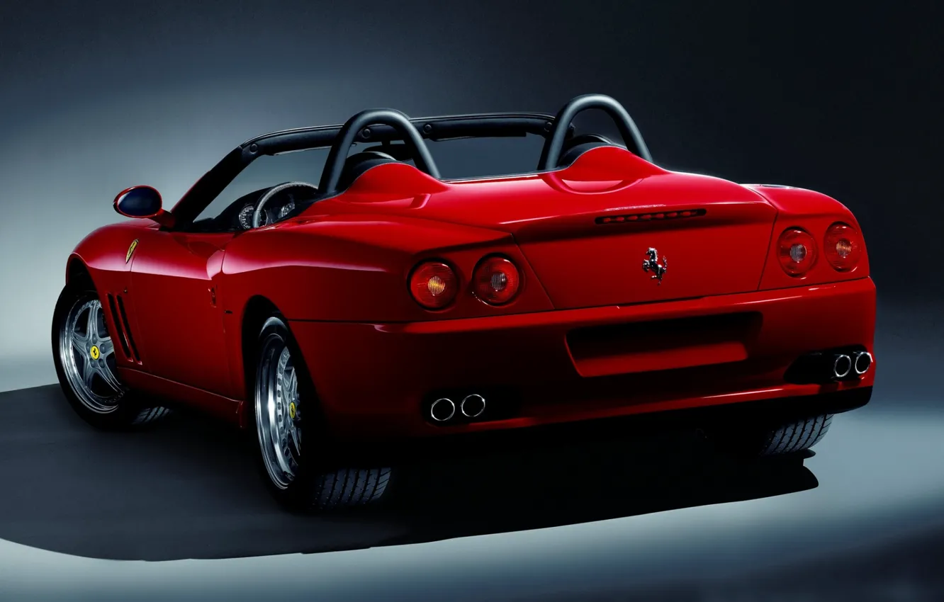 Photo wallpaper red, Ferrari, Ferrari, rear view, Supercar, 550, Barchetta, Pininfarina