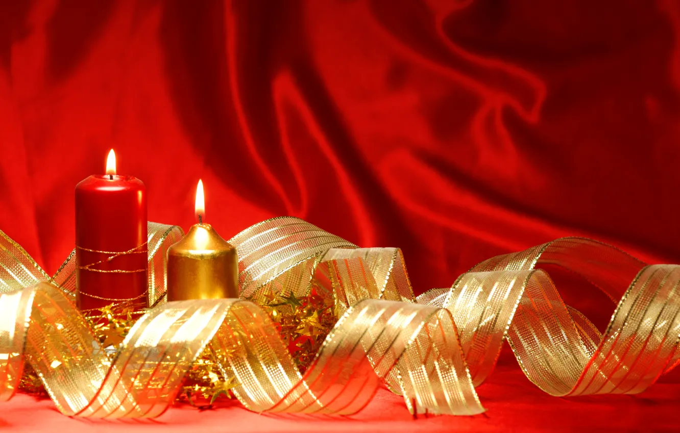 Photo wallpaper holiday, Christmas, candle, New year