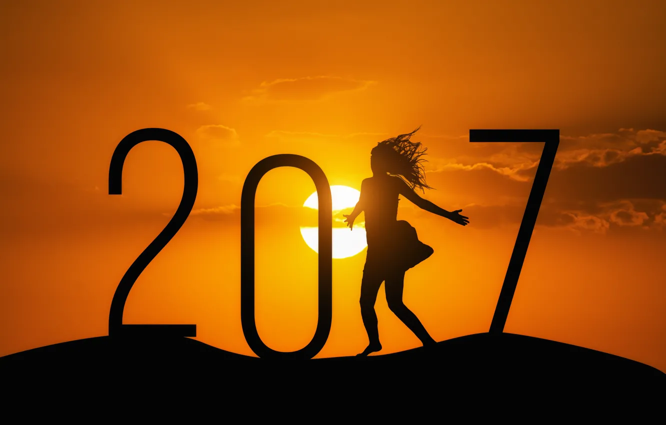 Photo wallpaper New year, new year, happy, 2017