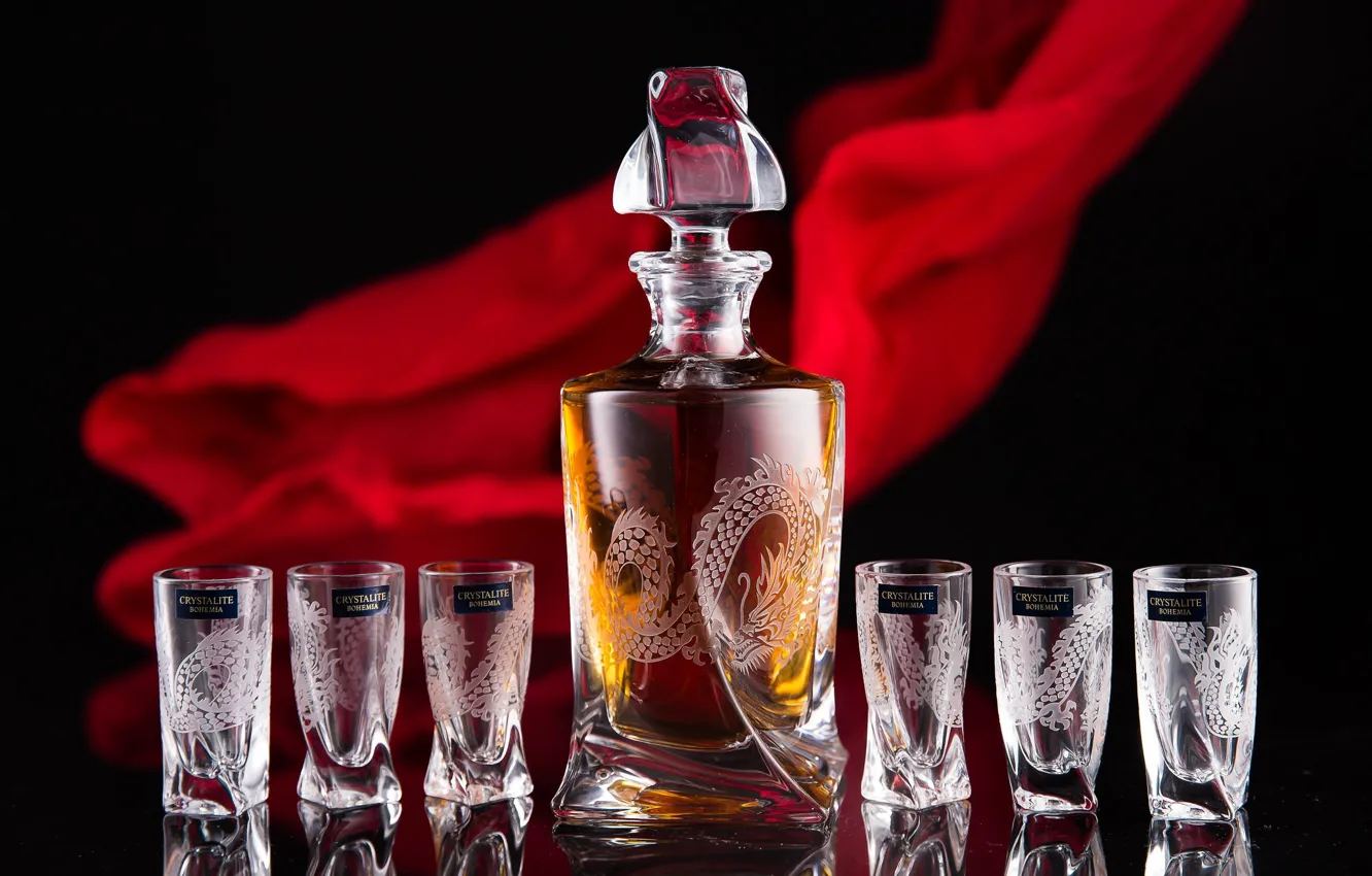 Photo wallpaper bottle, alcohol, decanter, Cup