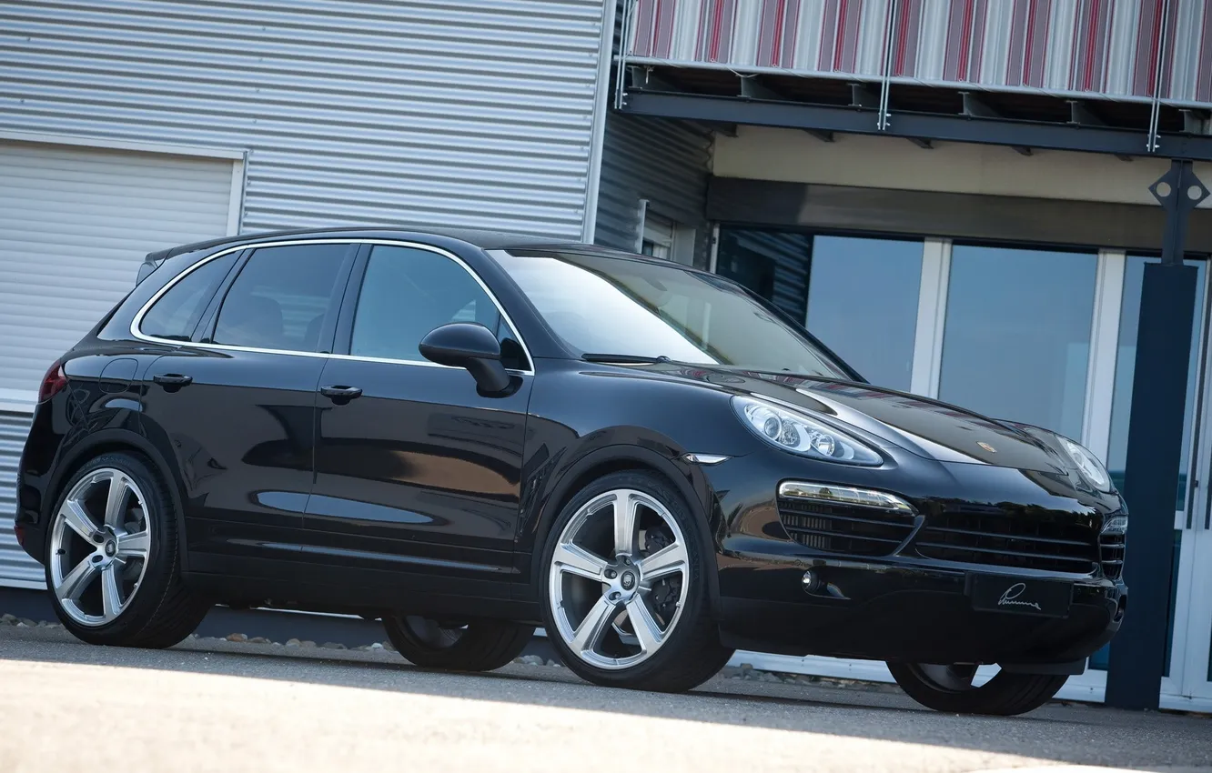 Photo wallpaper Front, angle, Cayenne, Lumma