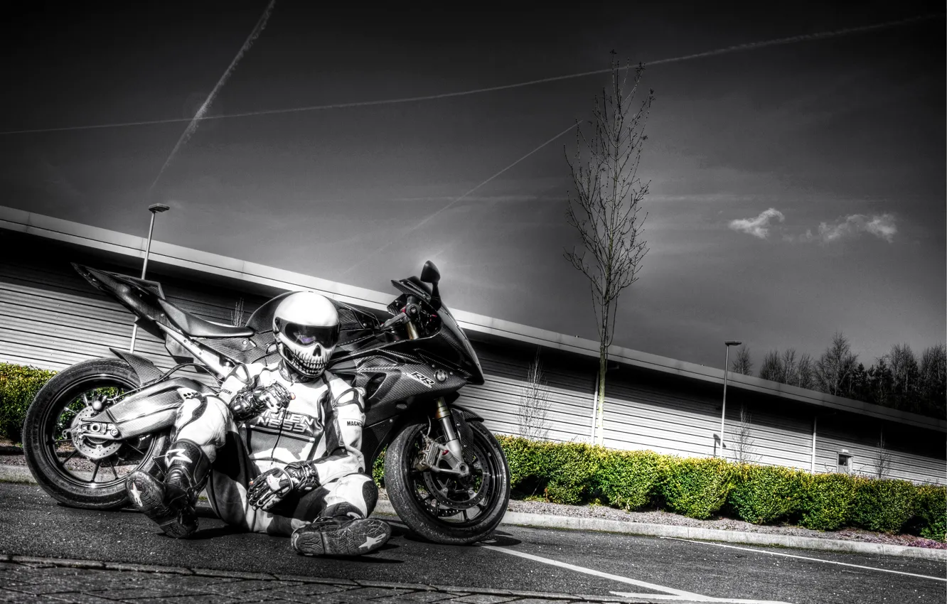 Photo wallpaper sport, BMW, BMW, bike, motorcyclist, S1000RR