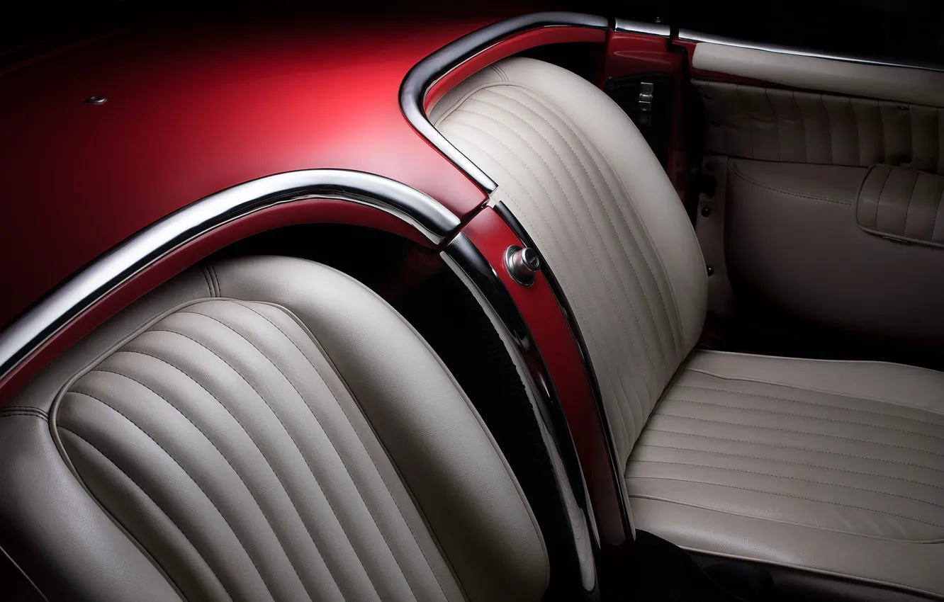 Photo wallpaper leather, curves, chairs, form, salon, retro cars, fine art photography, 1954 Corvette