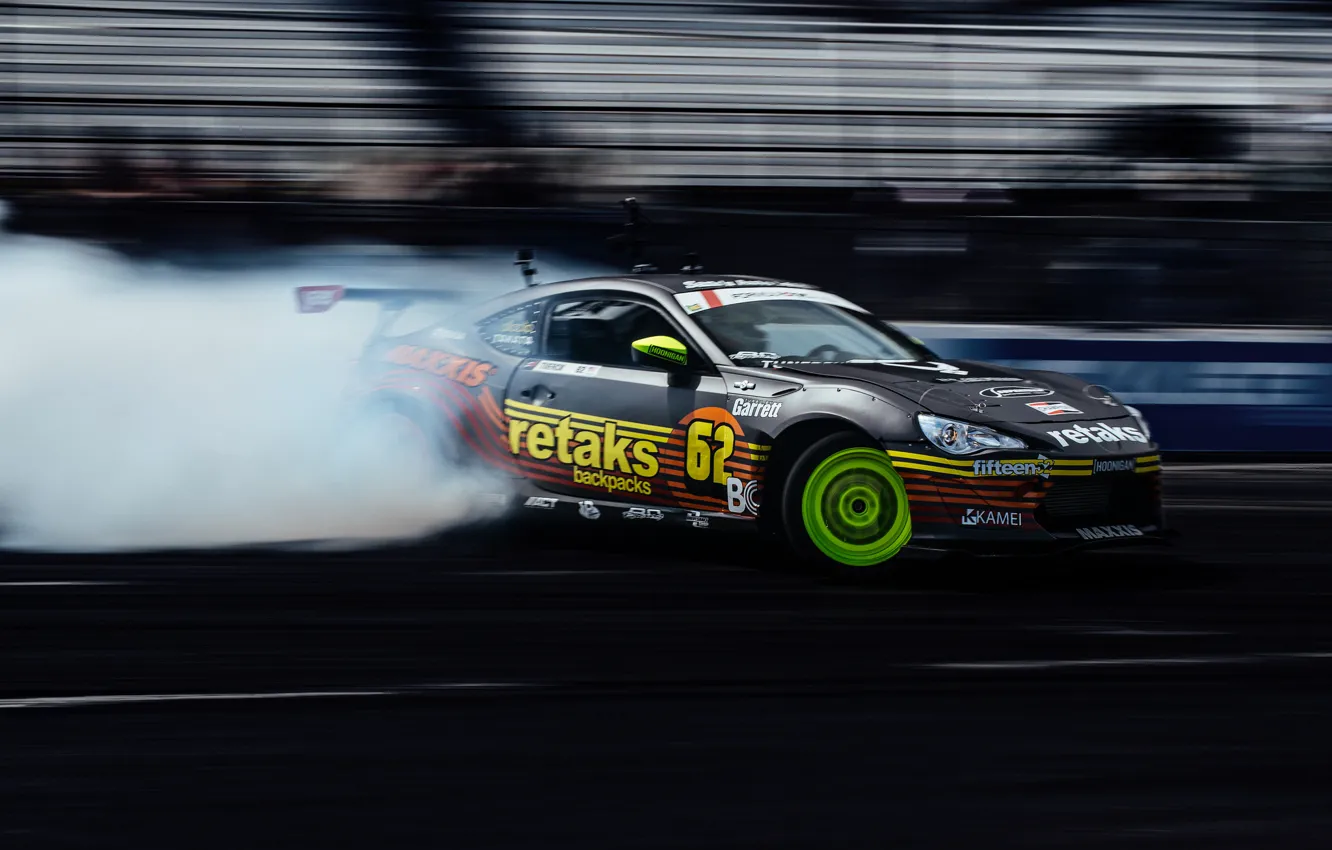 Photo wallpaper smoke, skid, sport, drift, Toyota, toyota gt86