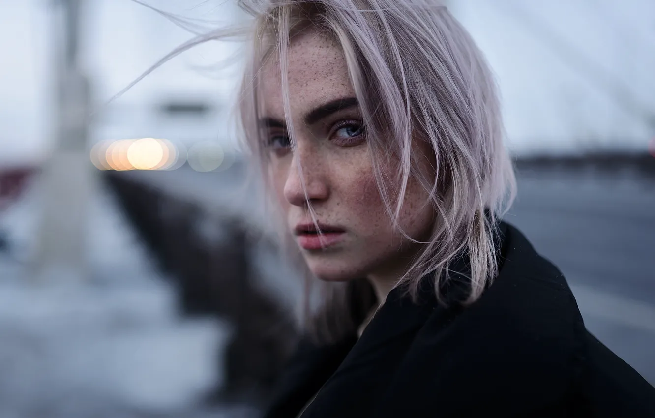 Photo wallpaper freckles, curls, Alina, Aleks Five