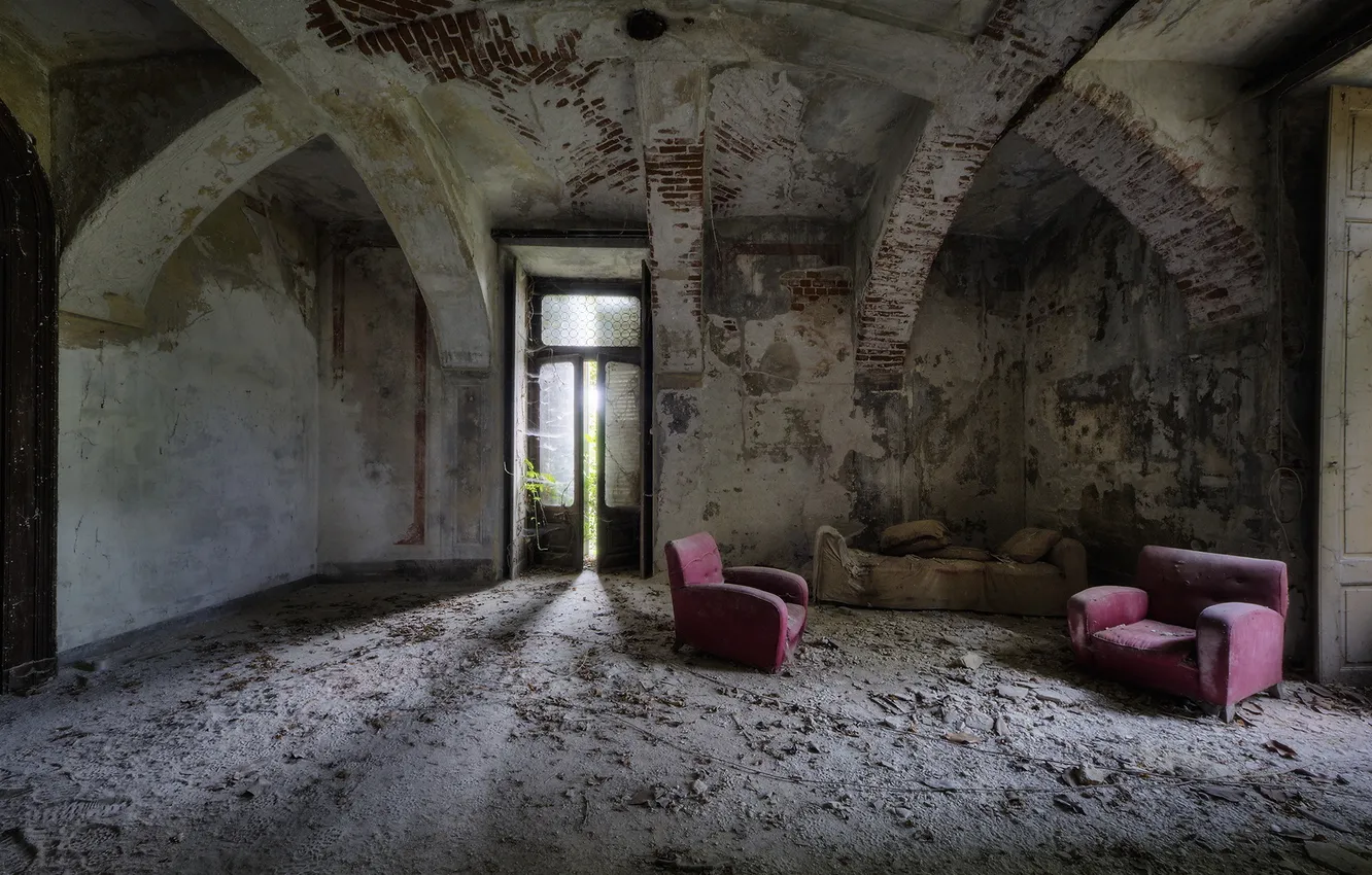 Photo wallpaper room, interior, chair