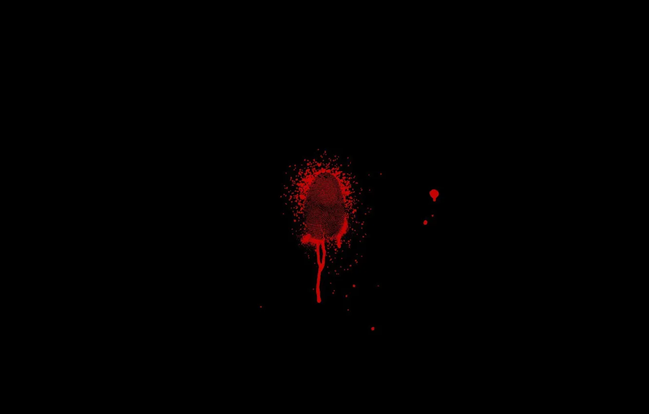 Photo wallpaper blood, finger, fingerprint, red liquid