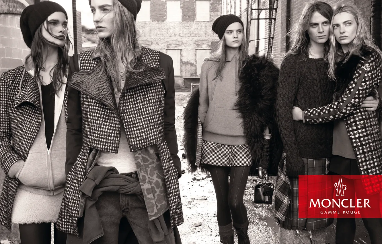 Photo wallpaper winter, fall, Campaign, Maartje Verhoef, Gamme Rouge, Moncler, Nicola Wincenc, Kate Grigorieva