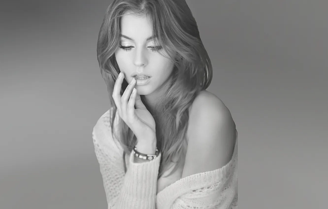 Photo wallpaper black and white, chic, goddess, klaudia losin, just ofigitelnaja