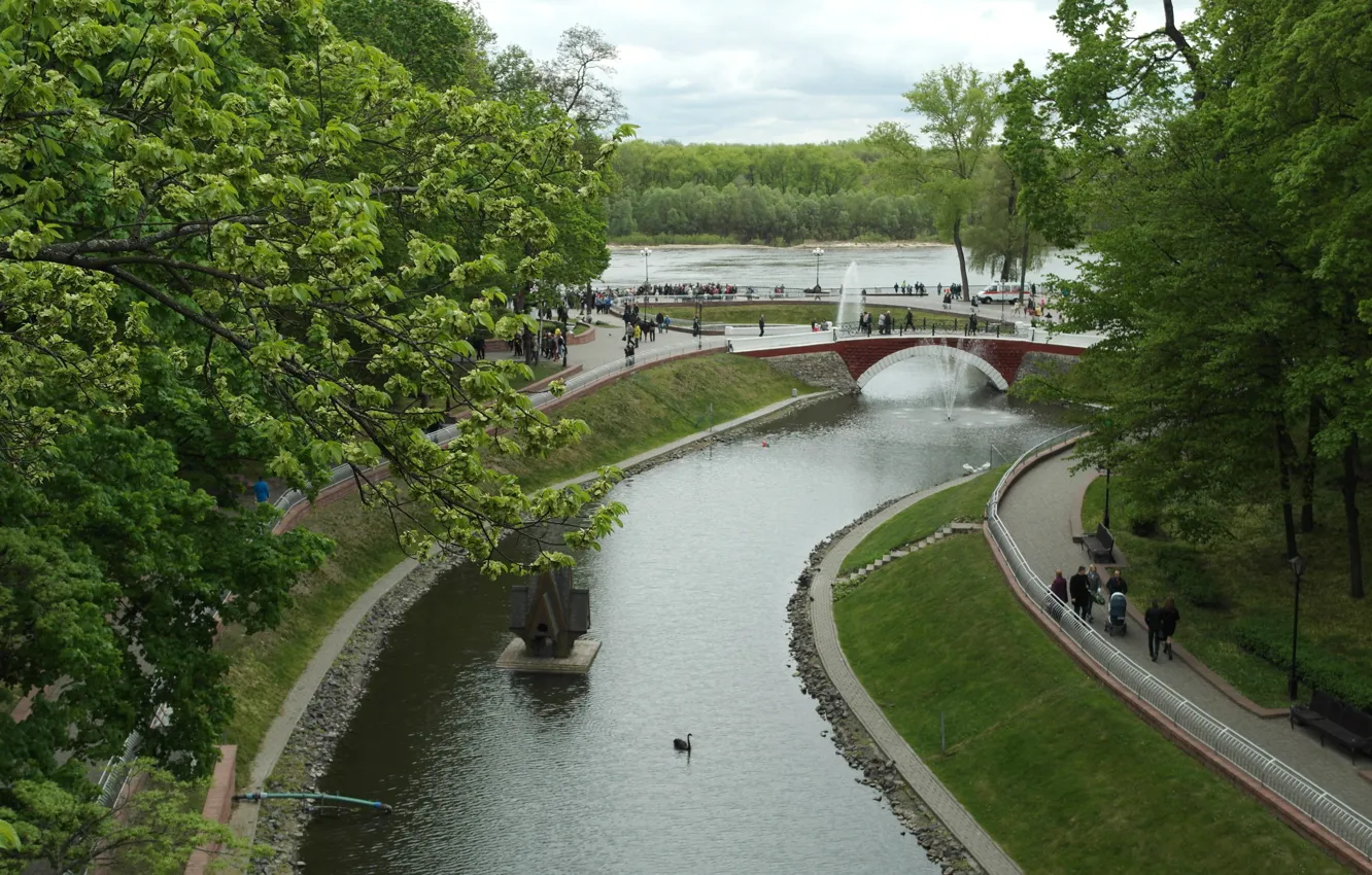 Photo wallpaper landscape, the city, Park