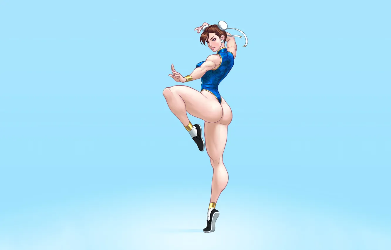 Photo wallpaper girl, sexy, ass, legs, brown eyes, boobs, sexy girl, anime