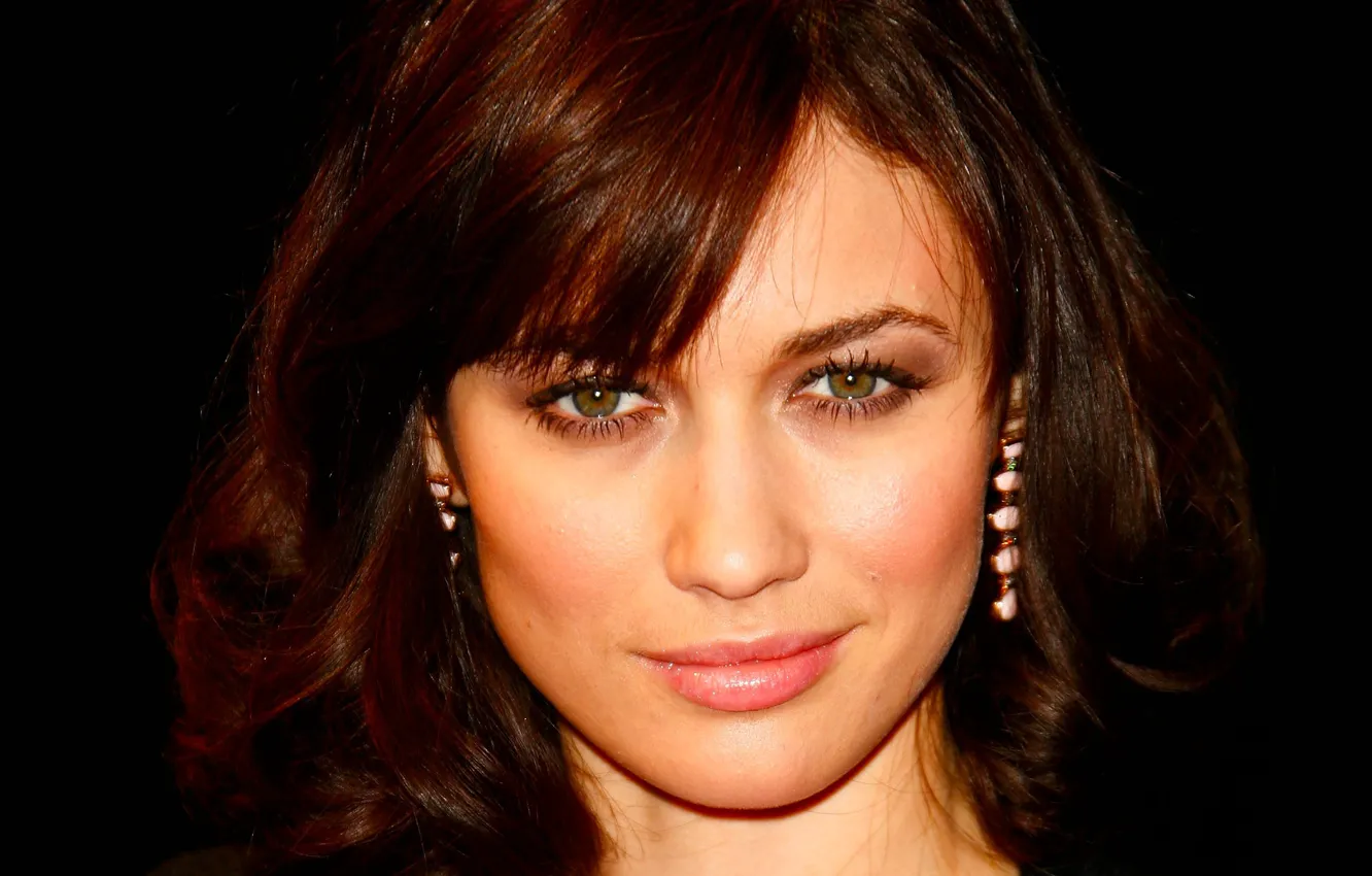 Photo wallpaper look, model, portrait, makeup, actress, brunette, hairstyle, Olga Kurylenko
