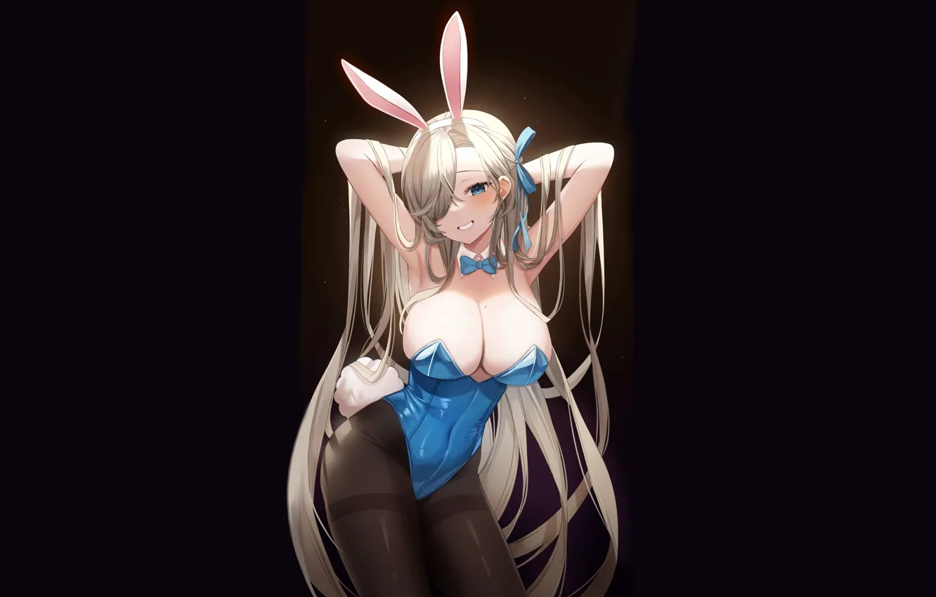 Photo wallpaper hot, sexy, boobs, rabbit, anime, blonde, breasts, bunny