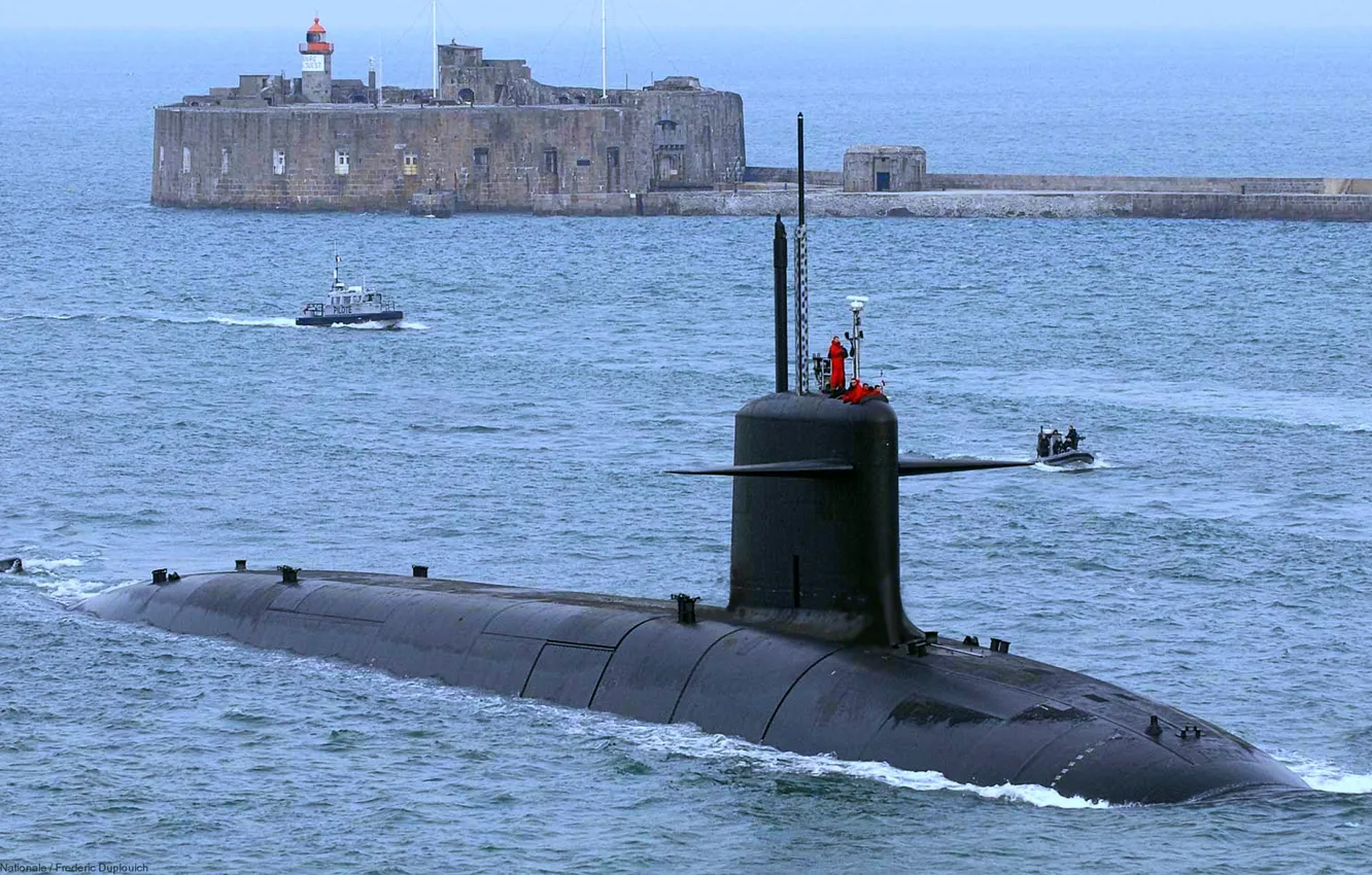 Photo wallpaper submarine, atomic, SSBN-11, Letriomphant class