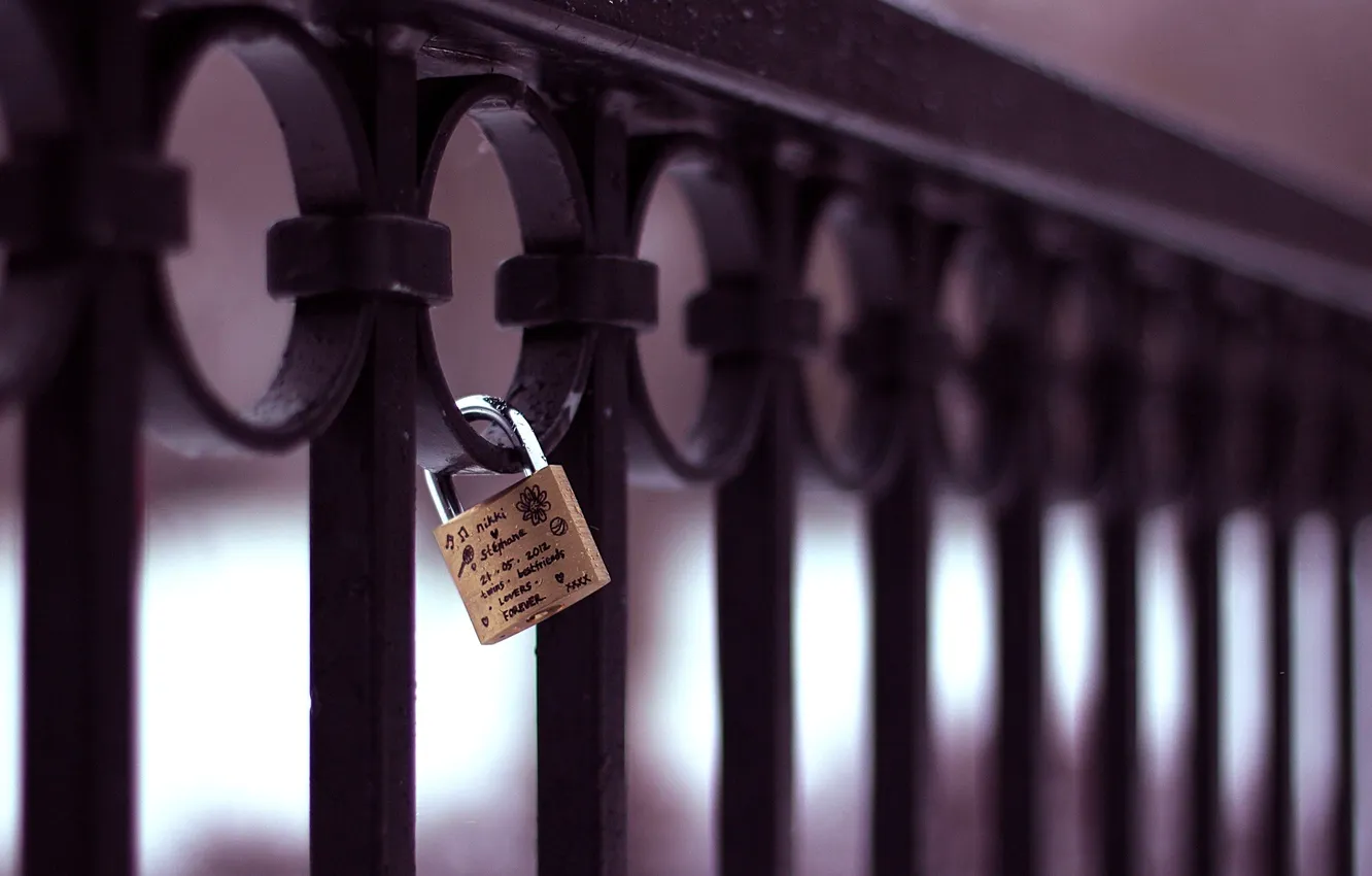 Photo wallpaper love, background, castle, mood, Wallpaper, the fence, the fence, wallpaper