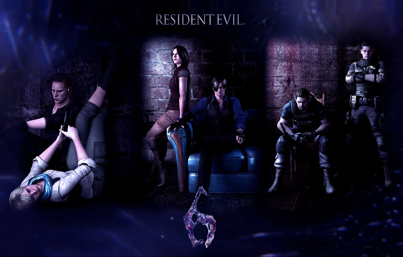 Photo wallpaper Resident Evil, Resident Evil 6, Leon Scott Kennedy, Helena Harper, Chris Redfield, Sherry Birkin, Jake …