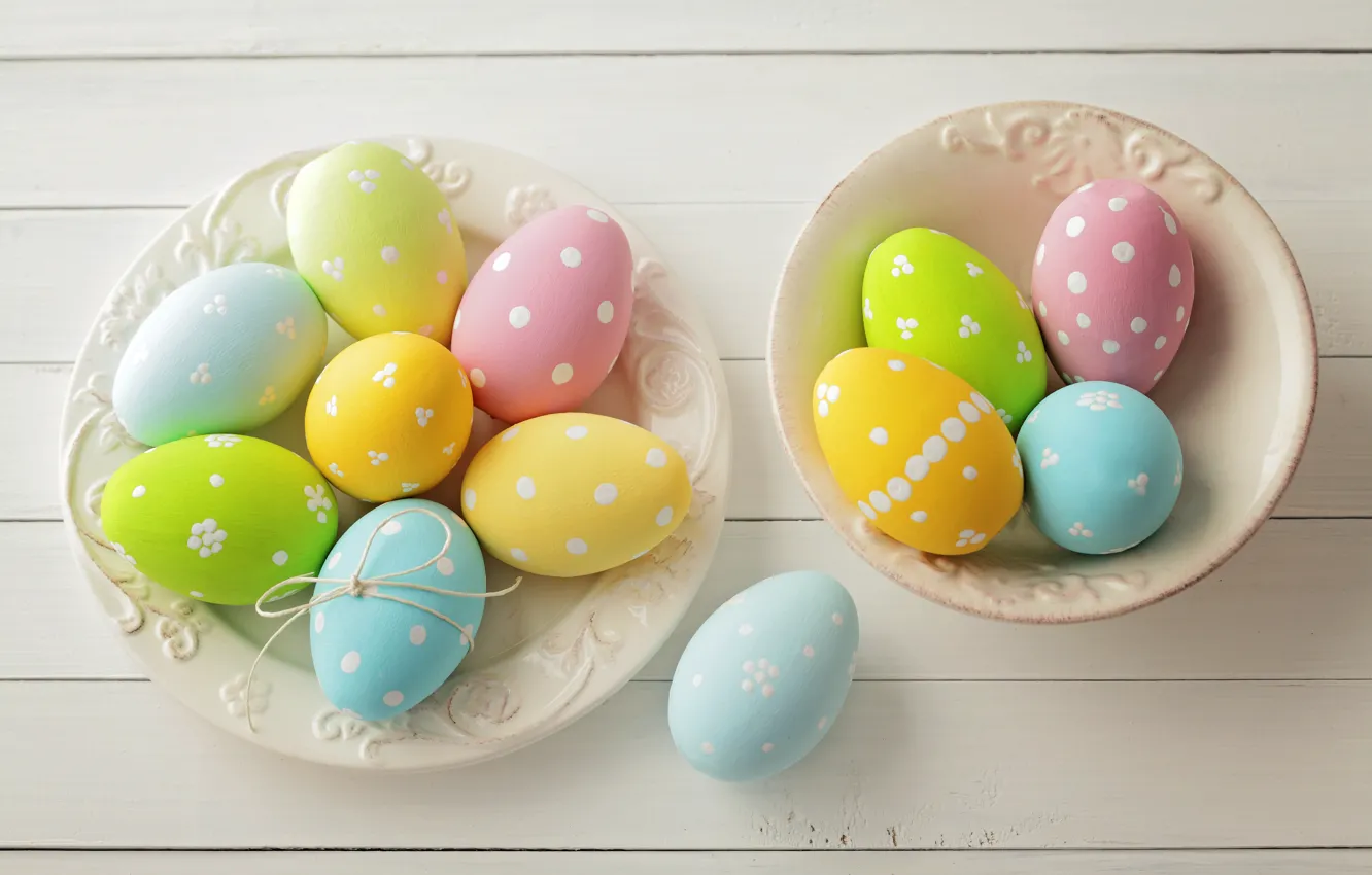 Photo wallpaper Easter, spring, Easter, eggs, Happy, pastel, the painted eggs