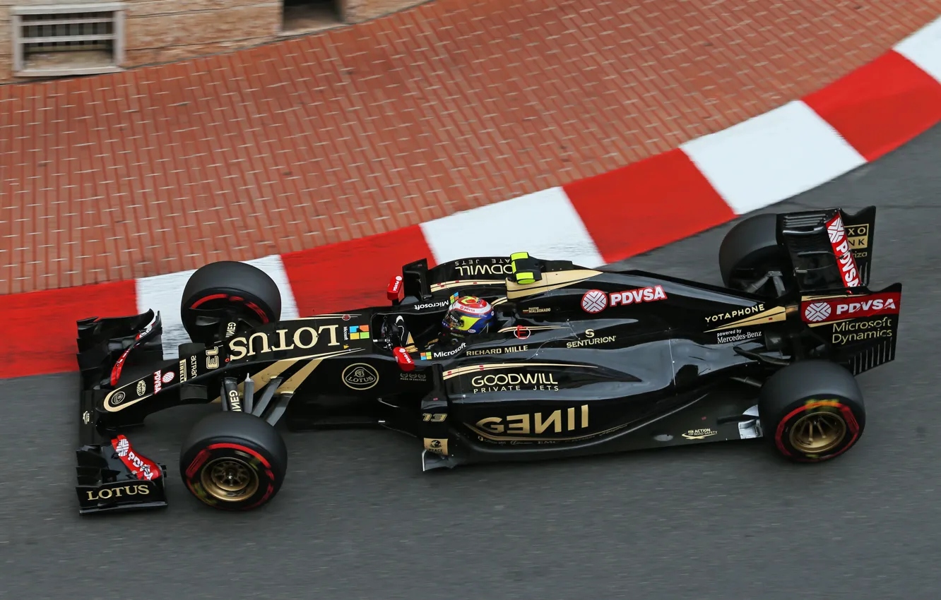 Photo wallpaper Lotus, Formula 1, Monte Carlo, Pastor Maldonado, E23