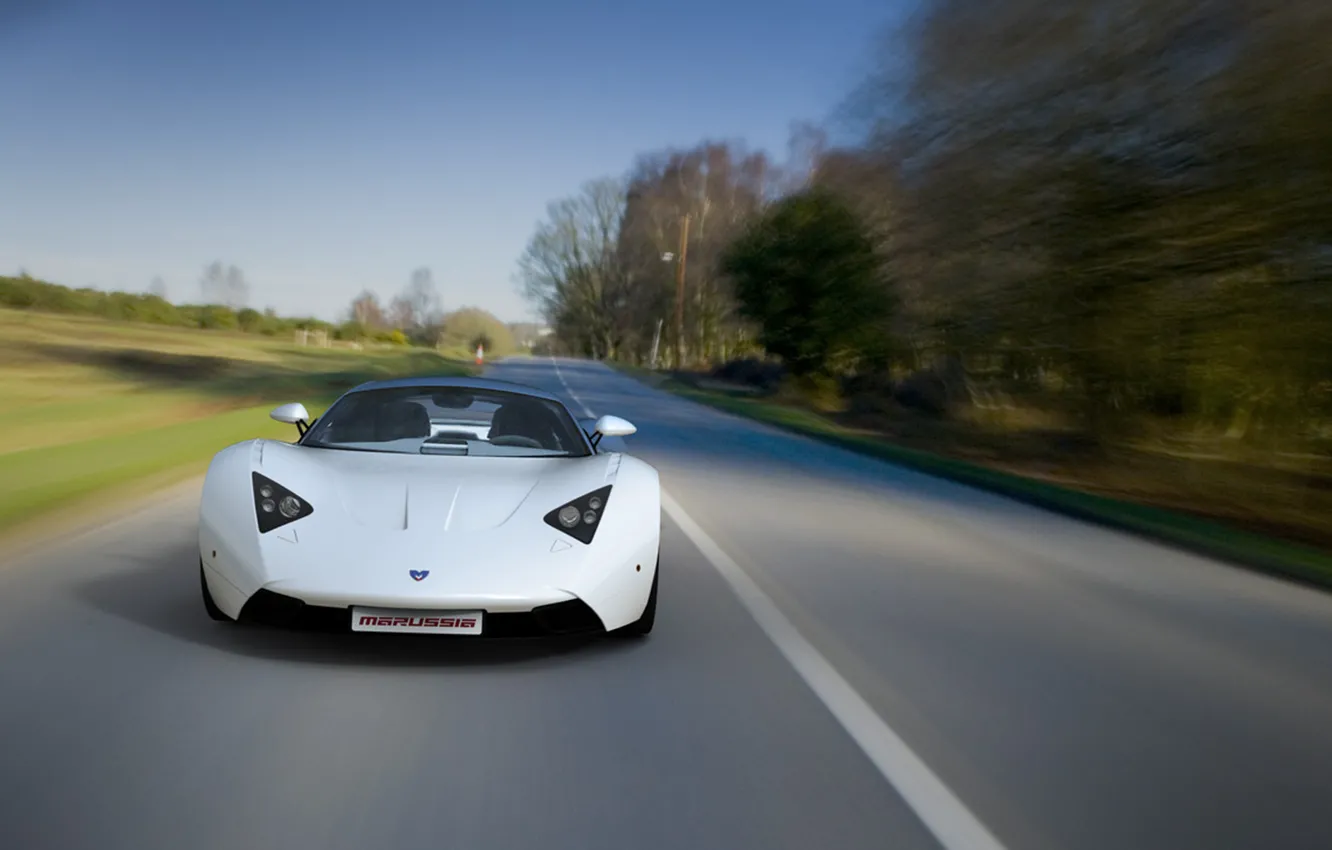 Photo wallpaper car, first, Russian, production, Marussia B1, Marussia B1, Marussia Motors., sports car