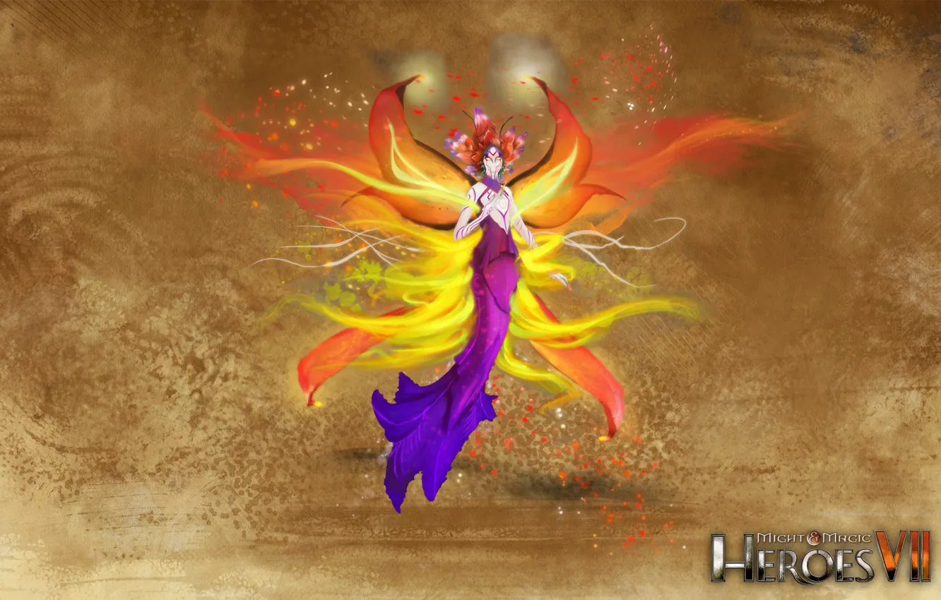 Photo wallpaper wings, nymph, soars, heroes of might and magic 7, Might &amp; Magic 7, Forest Alliance