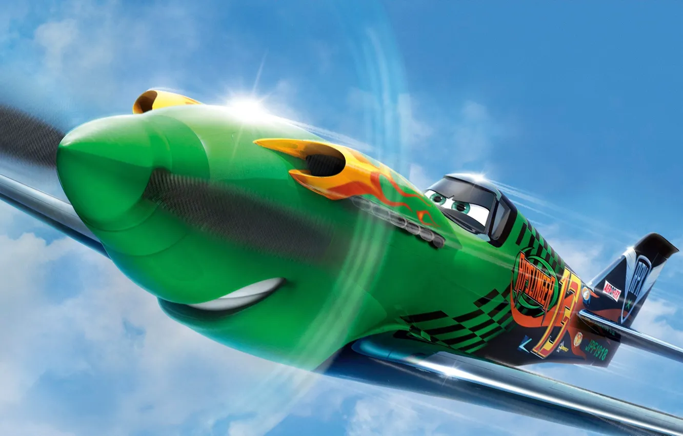 Photo wallpaper cinema, fire, flame, Disney, sky, aircraft, tuning, cartoon