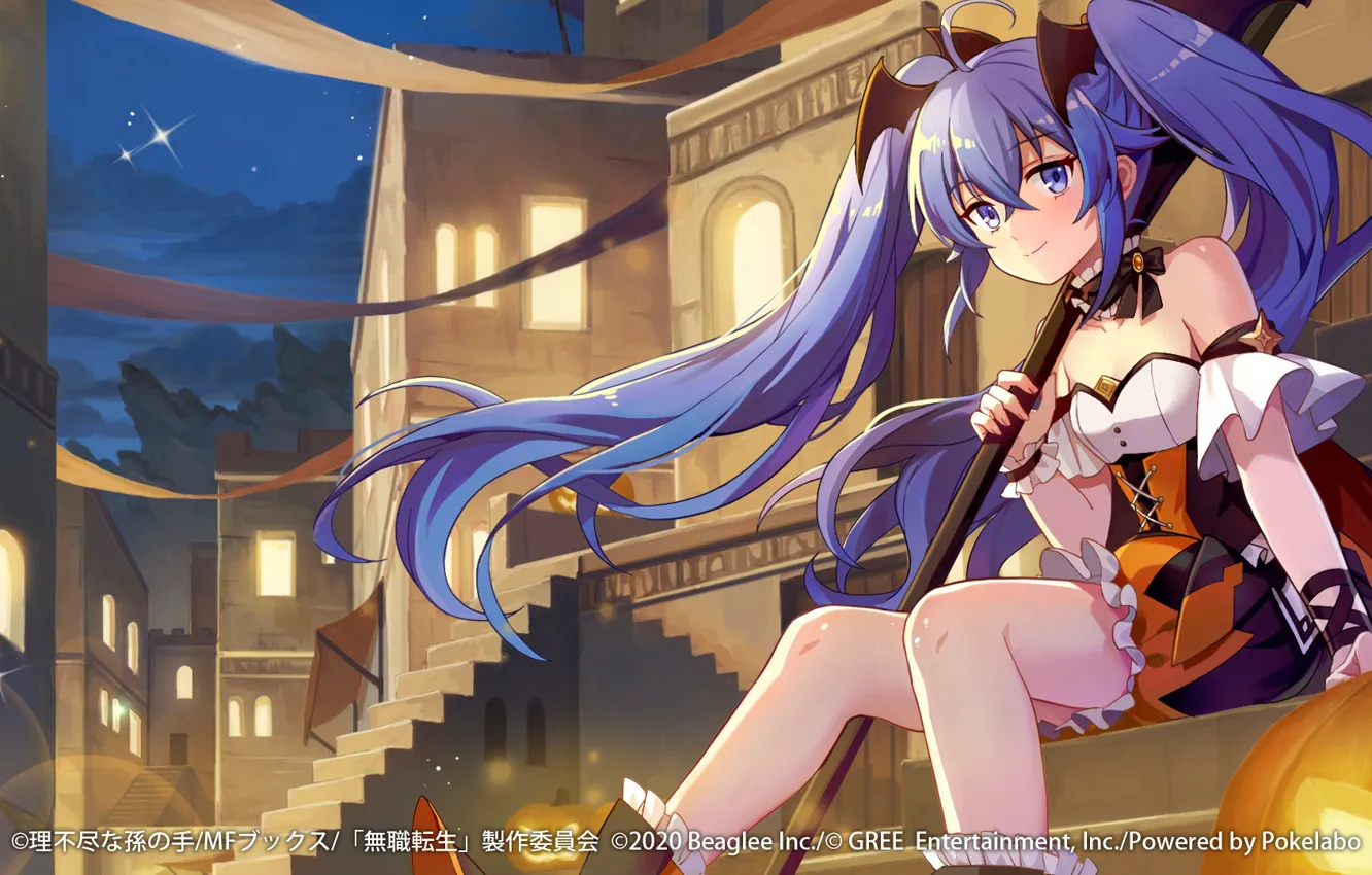 Photo wallpaper girl, the city, Halloween, Mushoku Tensei: Isekai Ittara Honki Dasu, Roxy Migurdia