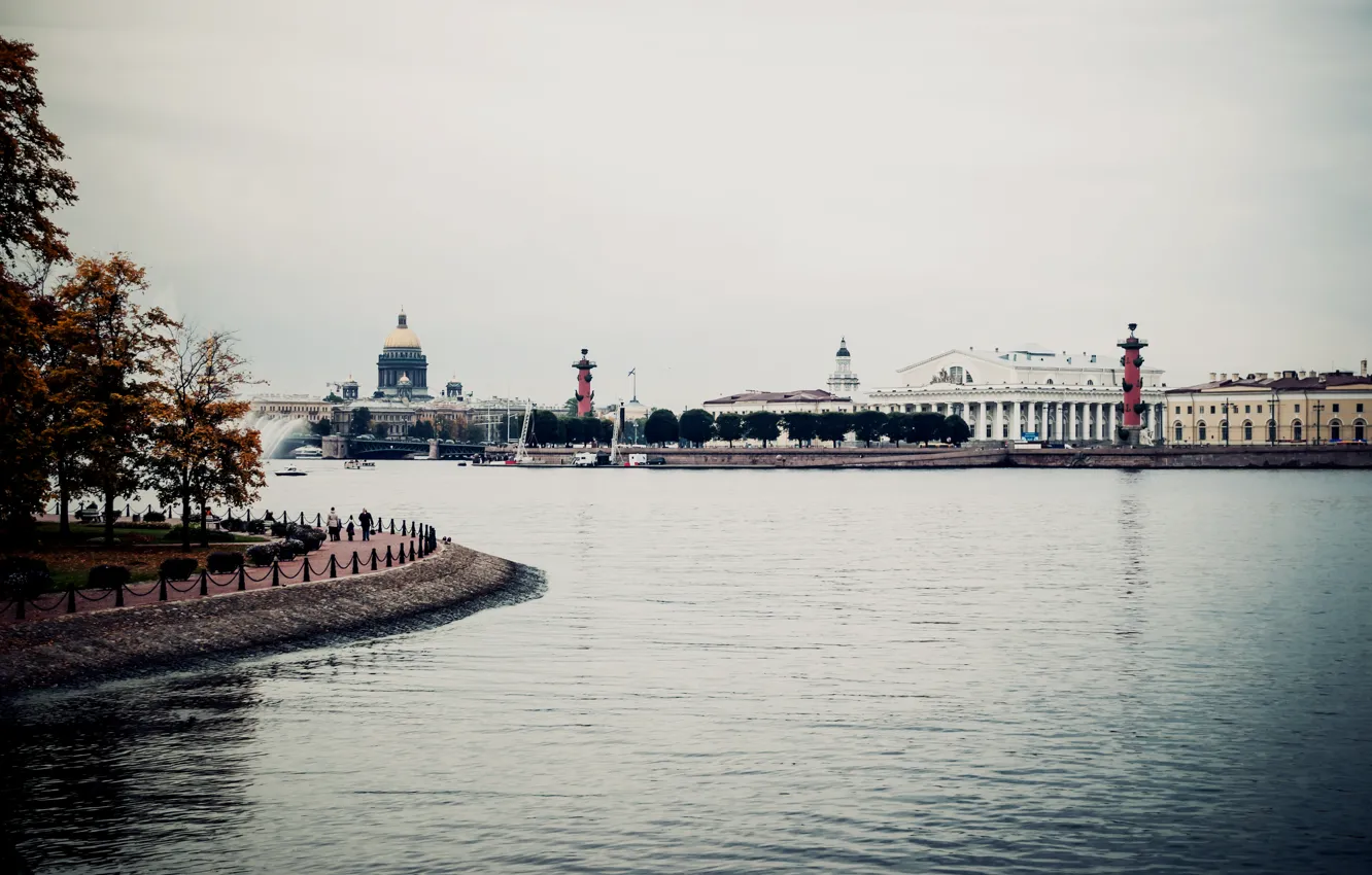 Photo wallpaper river, Peter, Saint Petersburg, Russia, Russia, promenade, SPb, Neva