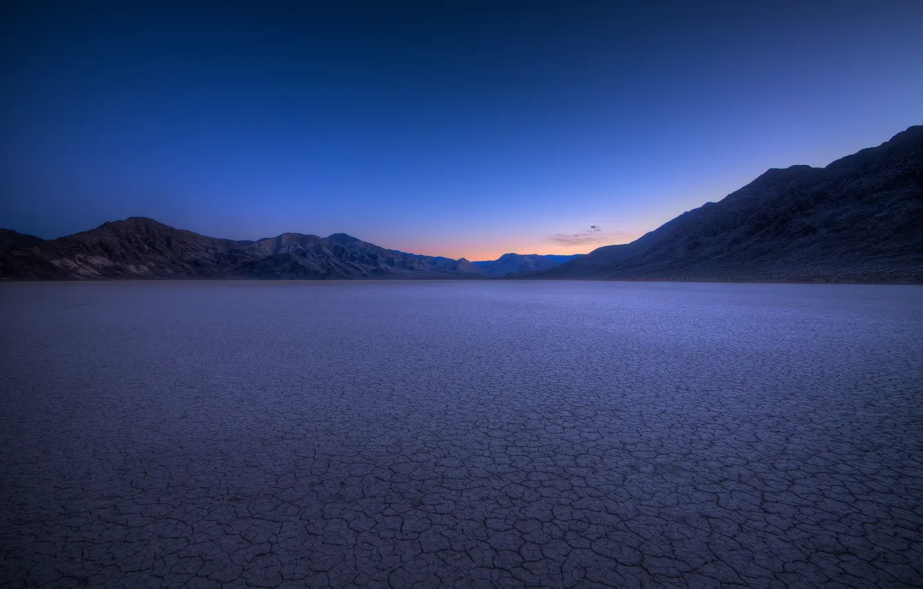 Photo wallpaper the sky, sunset, mountains, the evening, CA, USA, blue, Death Valley