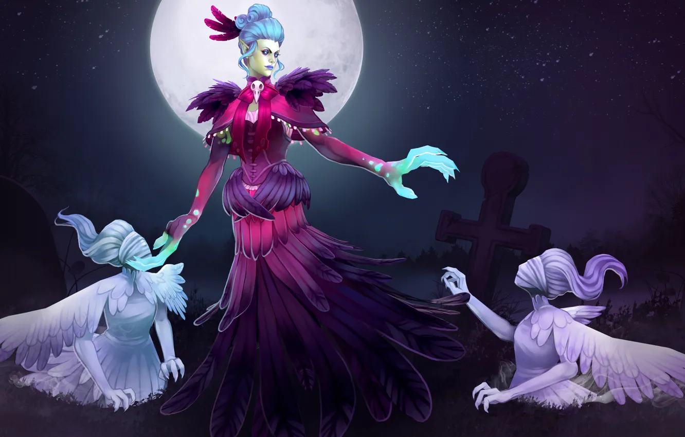 Photo wallpaper Valve, art, dota 2, Vesture of Unkindness Set, death prophet