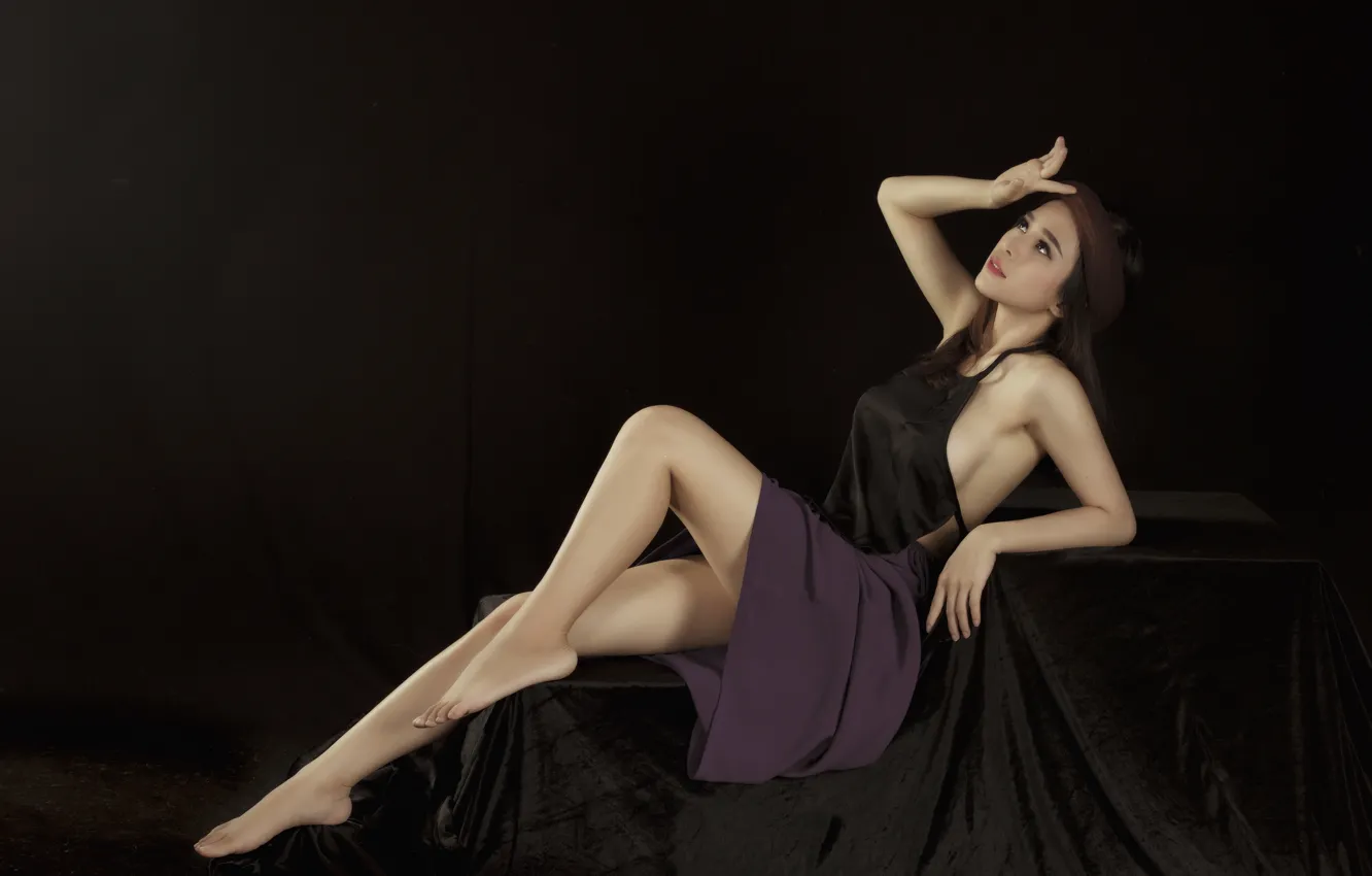 Photo wallpaper girl, pose, Asian