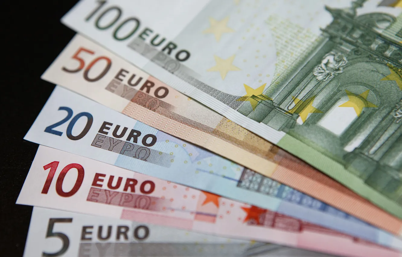 Photo wallpaper Euro, currency, the banknote