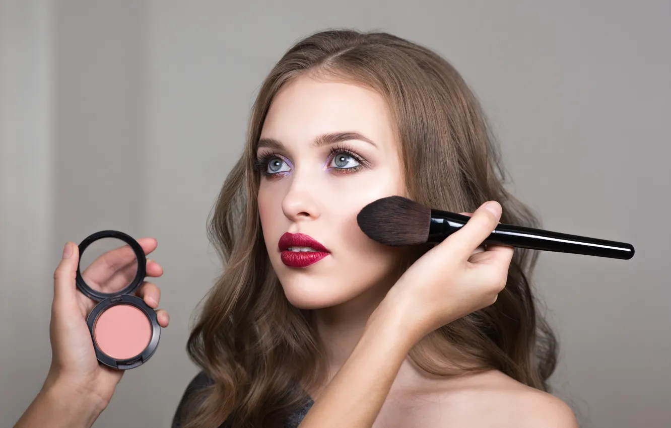 Photo wallpaper girl, female, make up