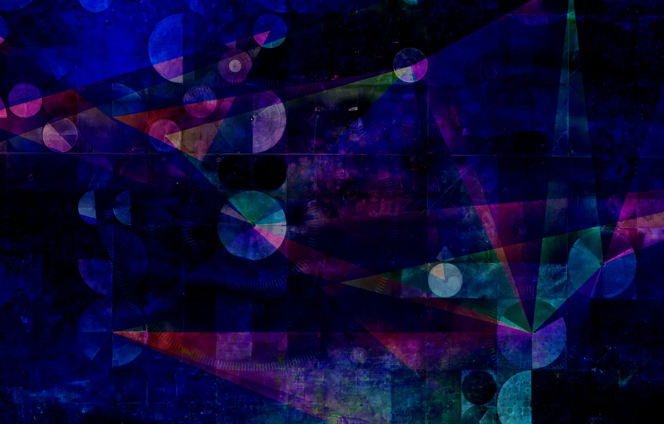 Photo wallpaper line, circles, pattern, color, figure, twilight, triangle