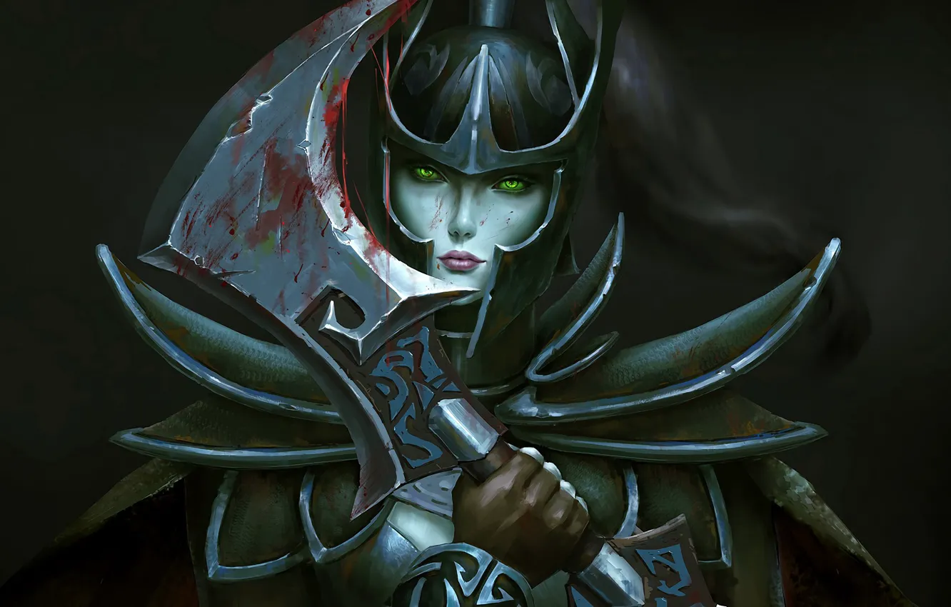 Photo wallpaper girl, darkness, fear, blade, hero, dark, dota, woman