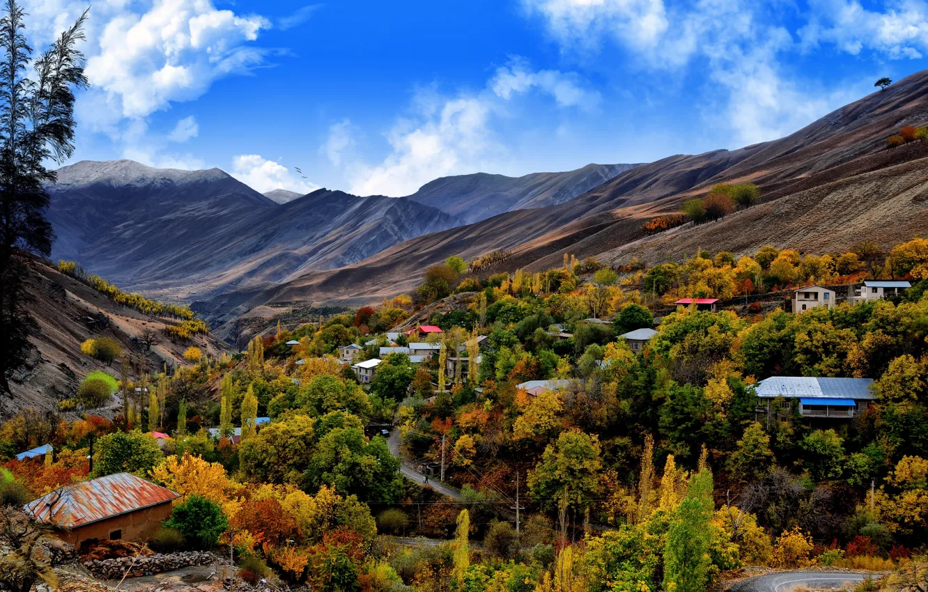 Photo wallpaper mountains, Uzbekistan, Ferghana Valley