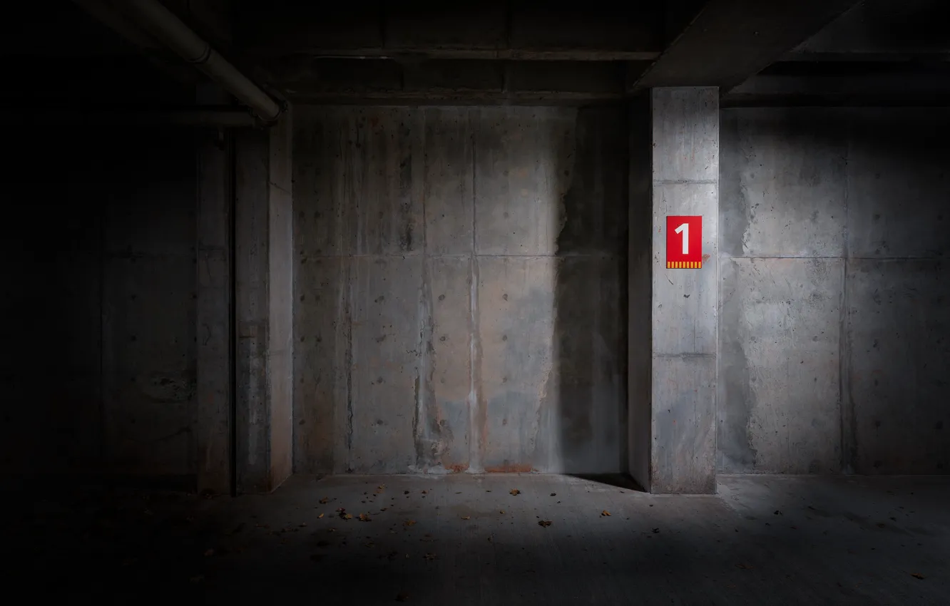 Photo wallpaper background, the basement, underground Parking
