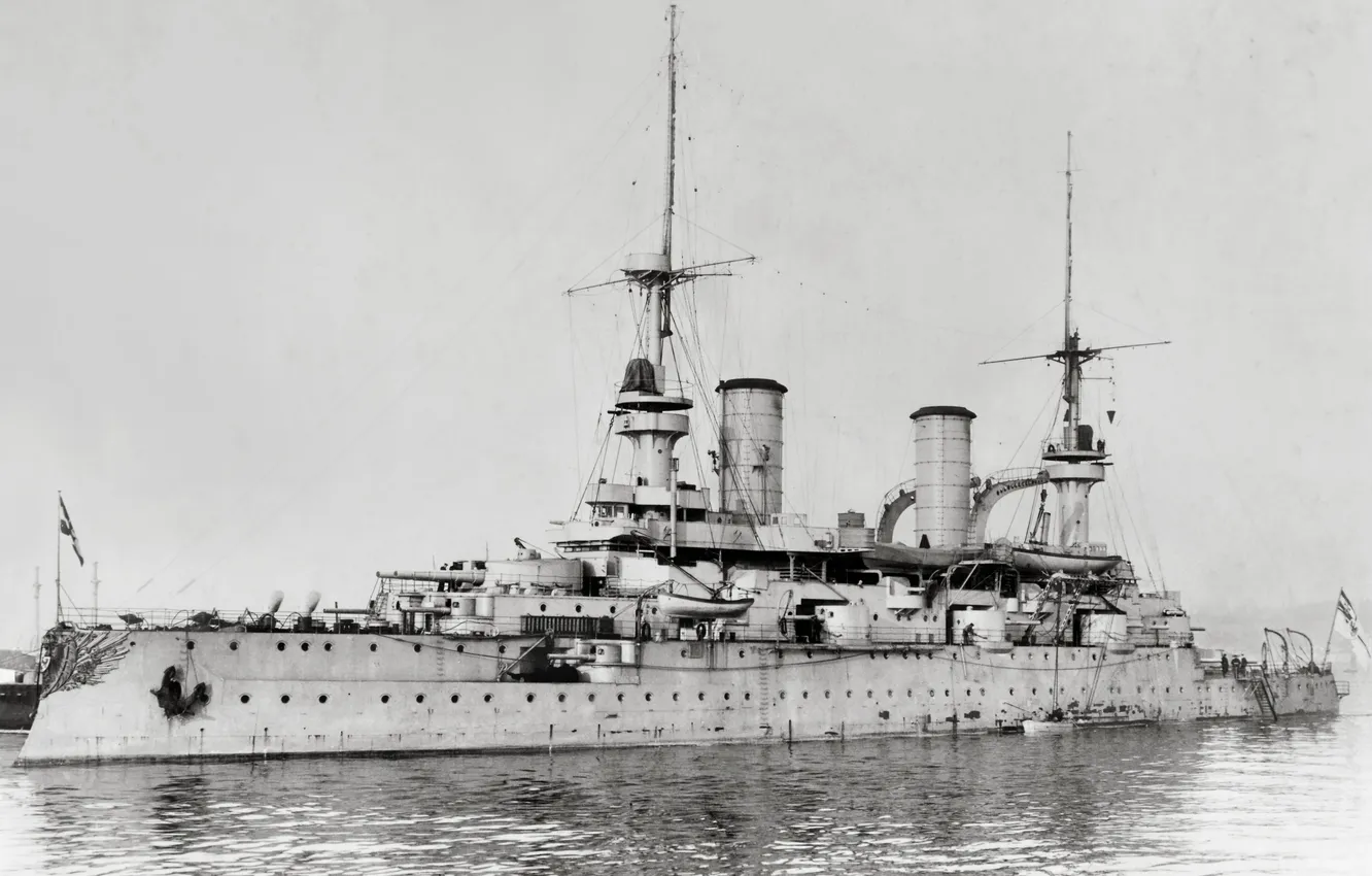Photo wallpaper Germany, battleship, SMS Kaiser Karl Der Grosse, pre-dreadnought