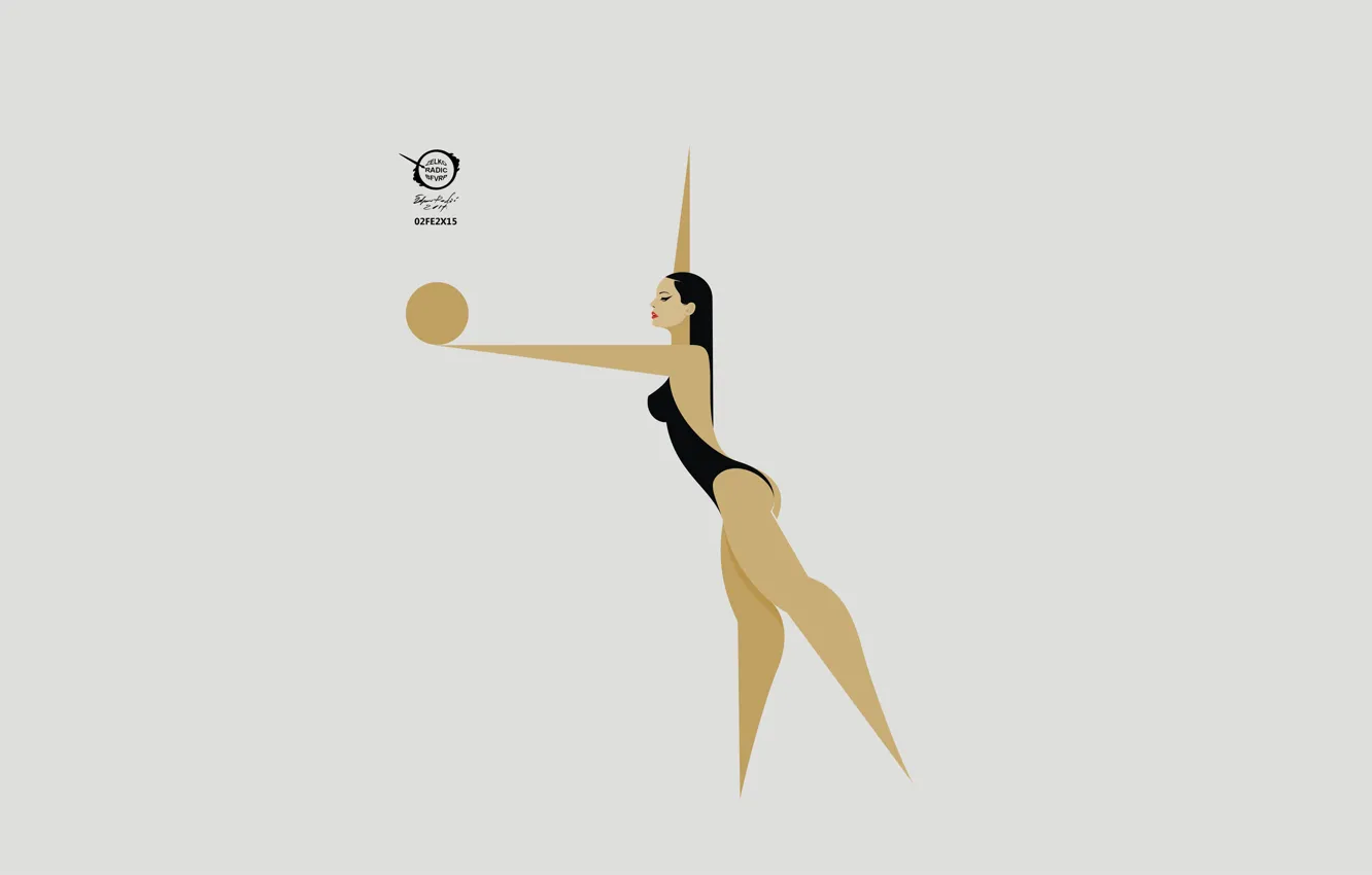 Photo wallpaper sport, beach, digital, sand, women, drawings, volleyball, radic