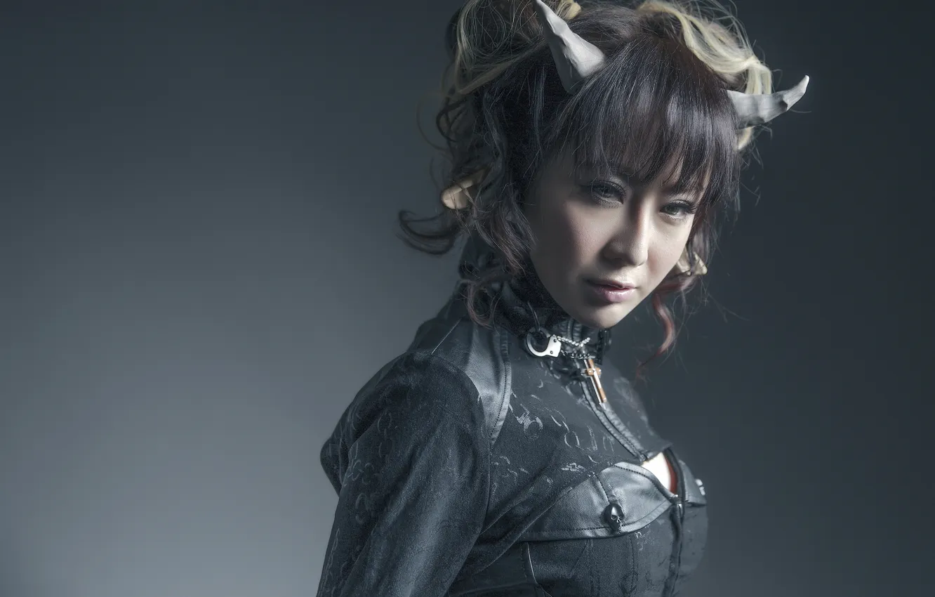 Photo wallpaper look, portrait, horn, creative, devil, Devil