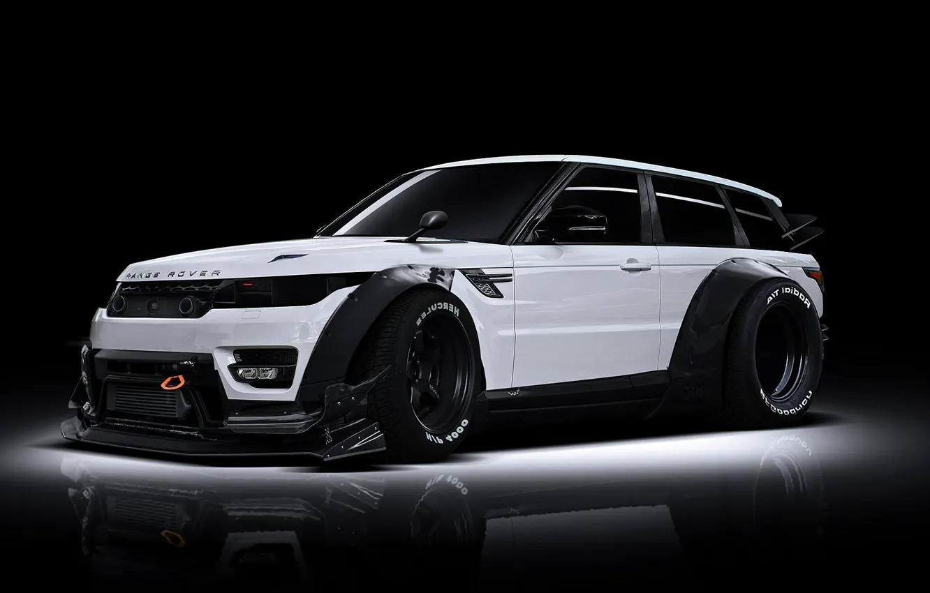 Photo wallpaper Land Rover, Range Rover, Body, Front, White, Tuning, Kit