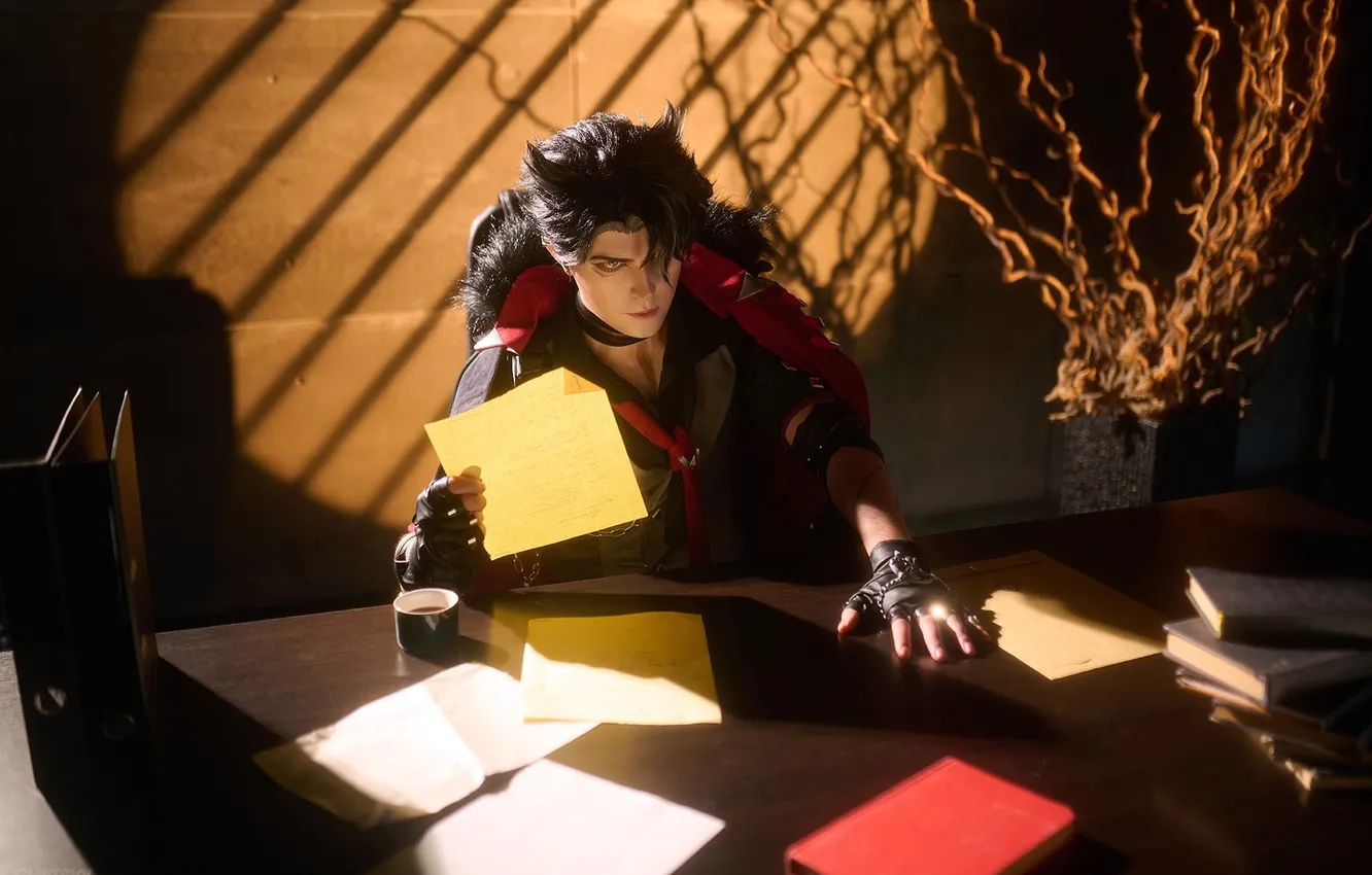Photo wallpaper guy, office, cosplay, cosplay, Genshin Impact, Grayson, GraysonFin cosplay, GraysonFin