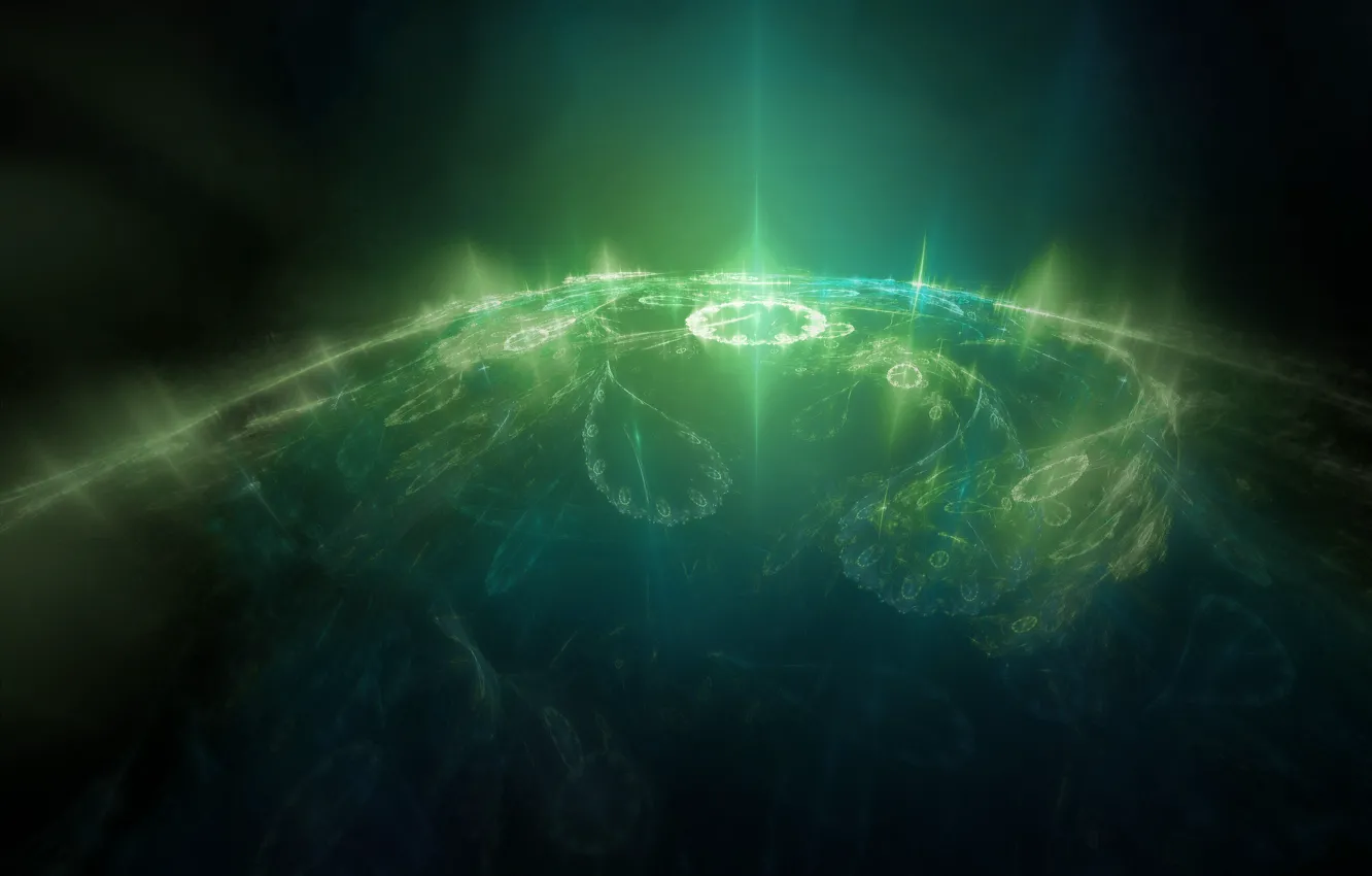 Photo wallpaper light, green