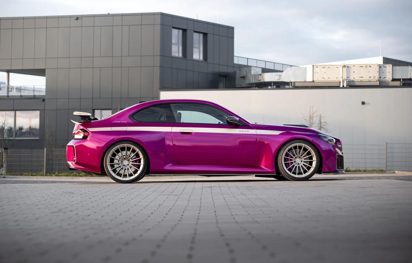 Photo wallpaper Pink, BMW, Side, Manhart, BMW M2, 2024, Manhart MH2 GTR