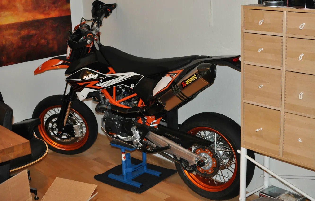Photo wallpaper KTM, 690, SMC, Supermoto