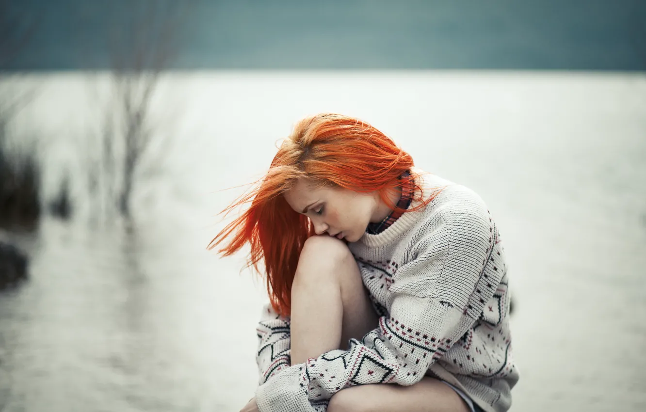 Photo wallpaper girl, redhead, Timeless