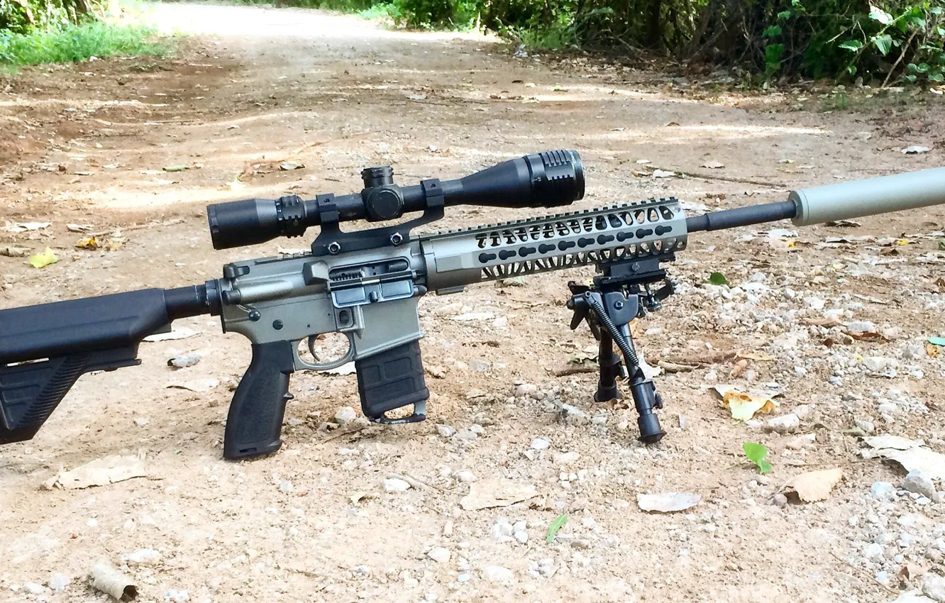 Photo wallpaper weapons, fry, assault rifle, optics