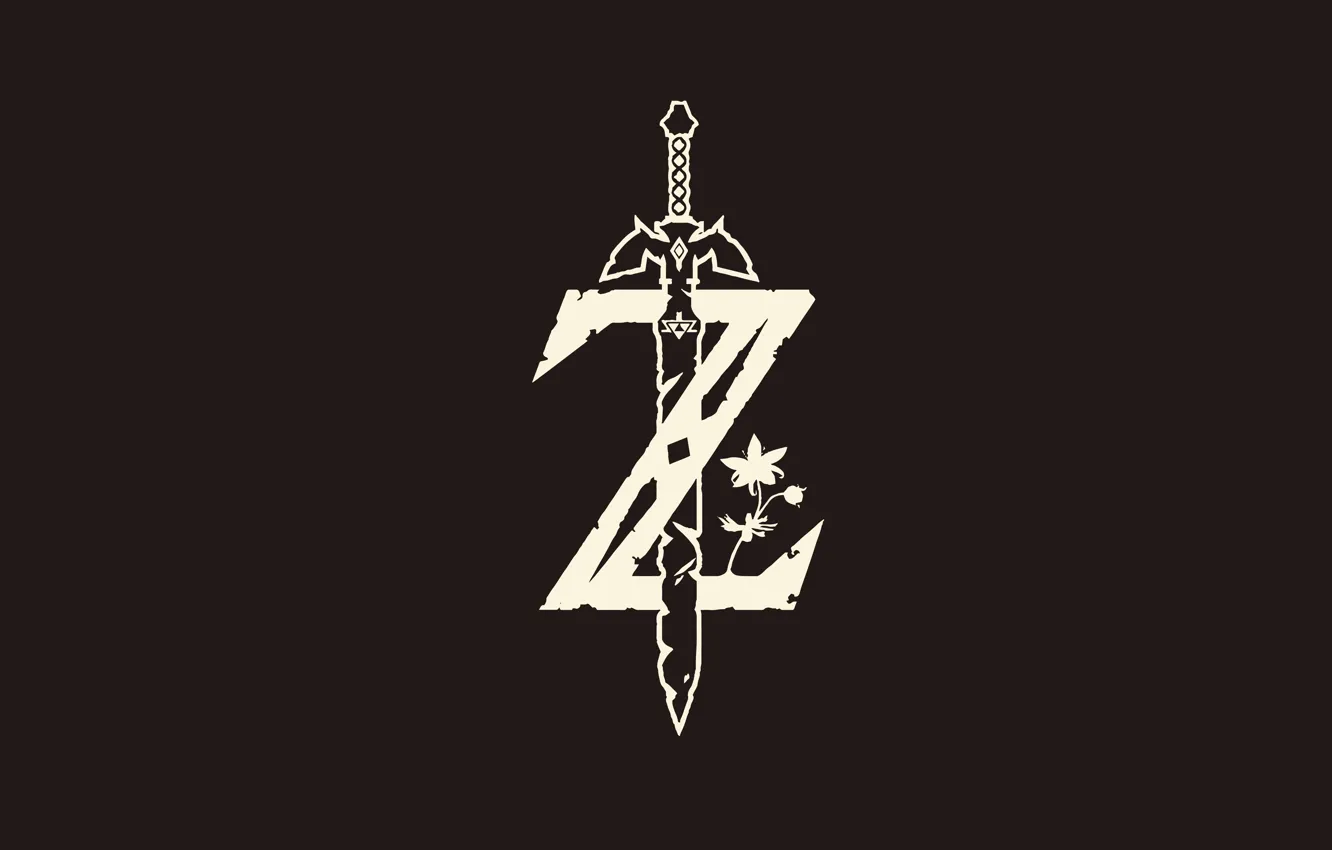 Photo wallpaper sword, game, minimalism, grey, ken, blade, Zelda, mahou