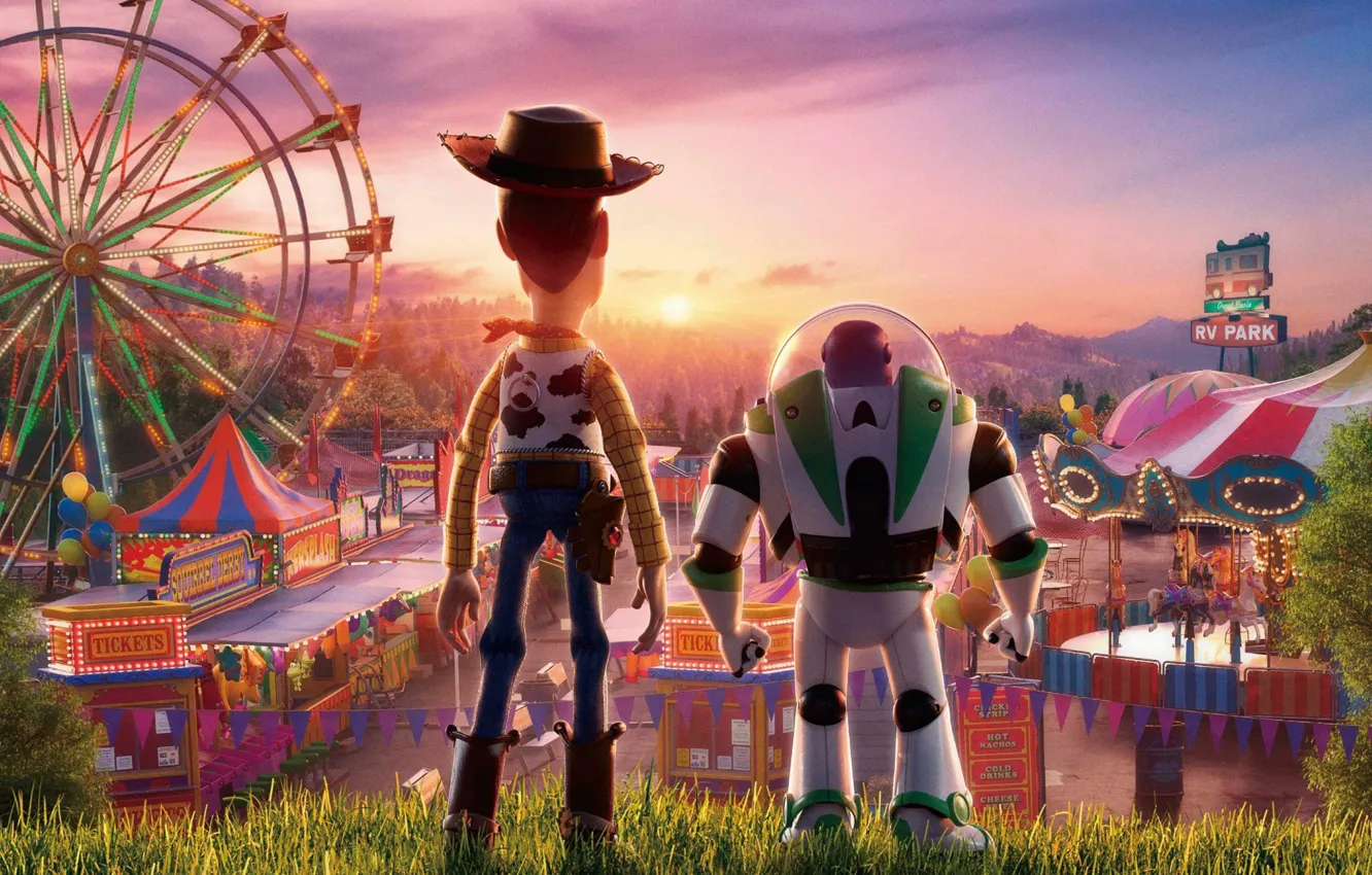 Photo wallpaper base, Woody, Toy Story 4, Toy story 4